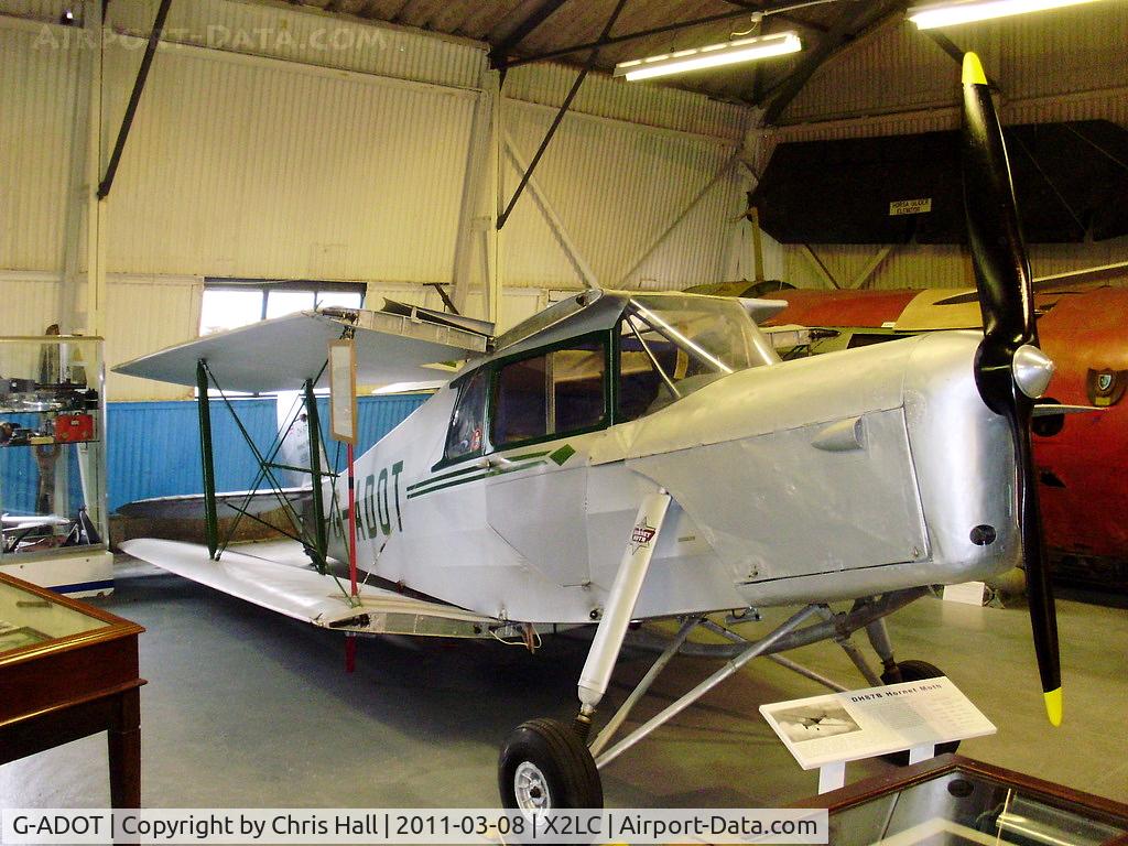 G-ADOT, De Havilland DH.87B Hornet Moth C/N 8027, preserved at the de Havilland Aircraft Heritage Centre, London Colney