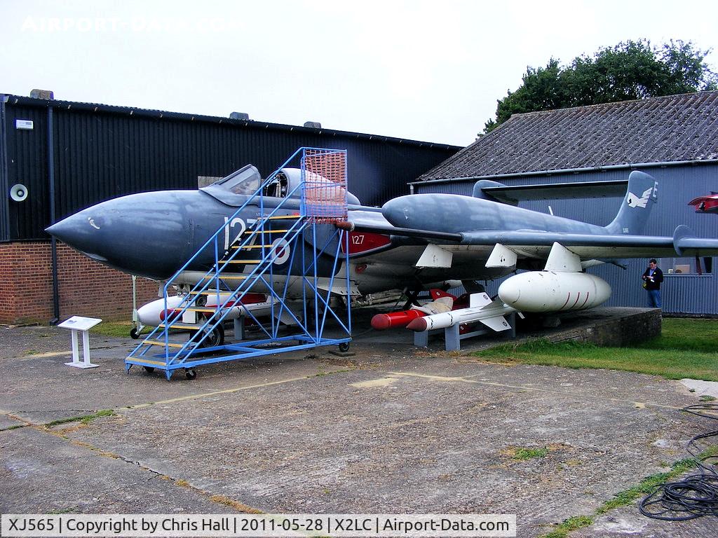XJ565, De Havilland DH-110 Sea Vixen FAW.2 C/N 10047, preserved at the de Havilland Aircraft Heritage Centre, London Colney