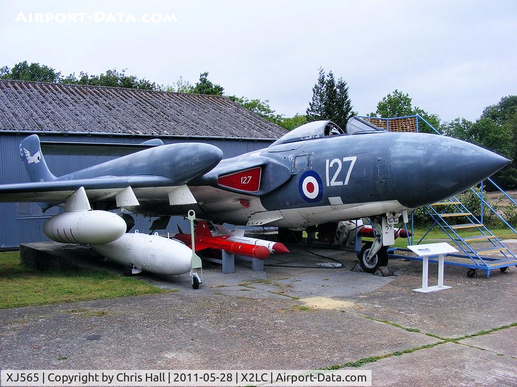 XJ565, De Havilland DH-110 Sea Vixen FAW.2 C/N 10047, preserved at the de Havilland Aircraft Heritage Centre, London Colney