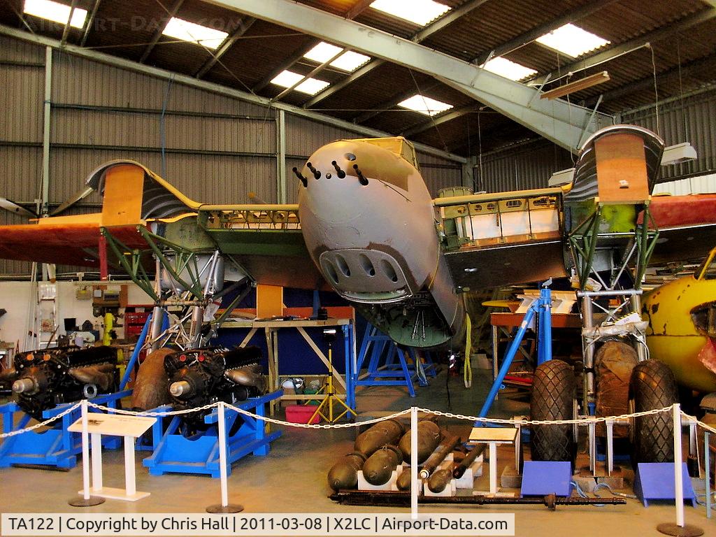 TA122, 1945 De Havilland DH-98 Mosquito FB.VI C/N Not found TA122, preserved at the de Havilland Aircraft Heritage Centre, London Colney
