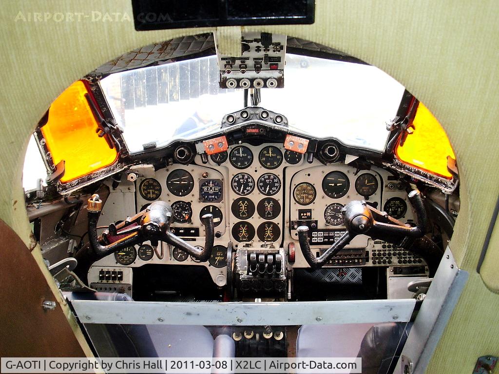G-AOTI, 1956 De Havilland DH-114 Heron 2D C/N 14107, preserved at the de Havilland Aircraft Heritage Centre, London Colney