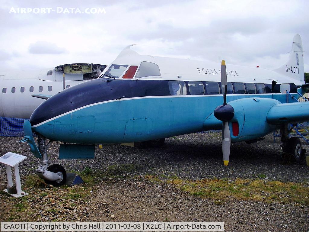 G-AOTI, 1956 De Havilland DH-114 Heron 2D C/N 14107, preserved at the de Havilland Aircraft Heritage Centre, London Colney