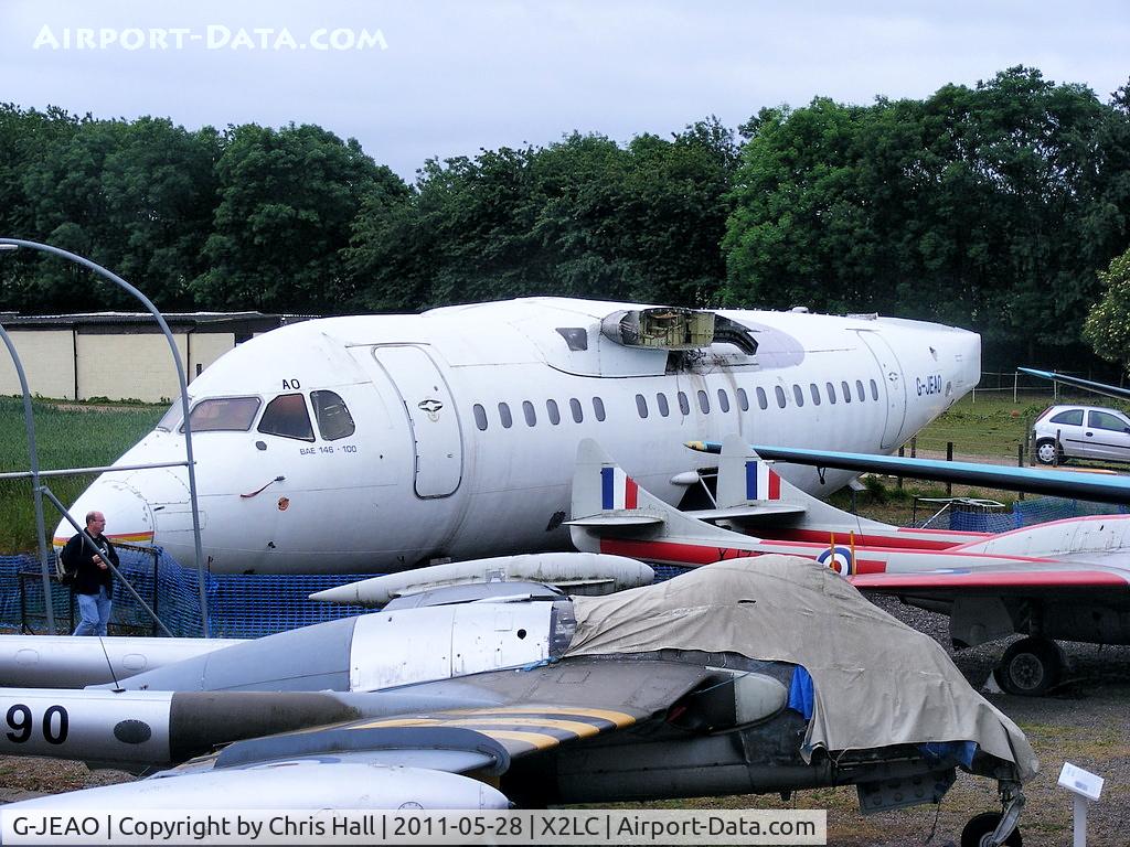 G-JEAO, 1983 British Aerospace BAe.146-100 C/N E1010, preserved at the de Havilland Aircraft Heritage Centre, London Colney