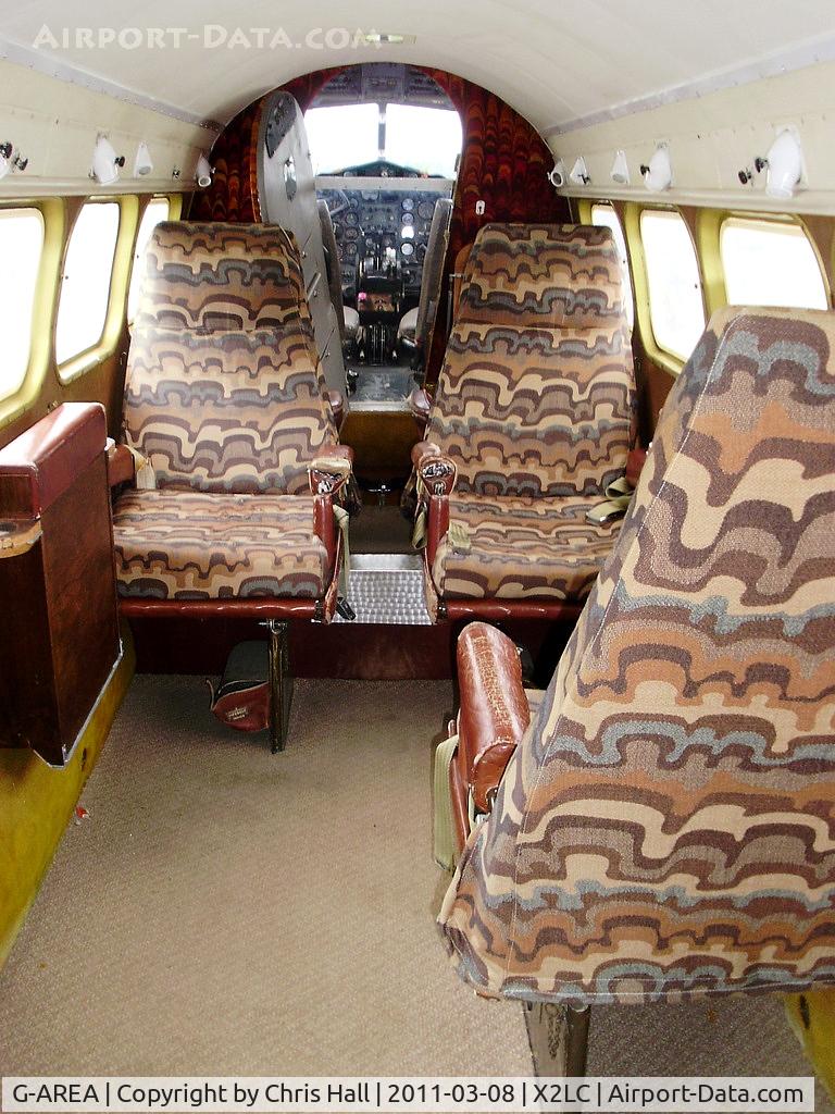 G-AREA, 1961 De Havilland DH-104 Dove 8 C/N 04520, preserved at the de Havilland Aircraft Heritage Centre, London Colney