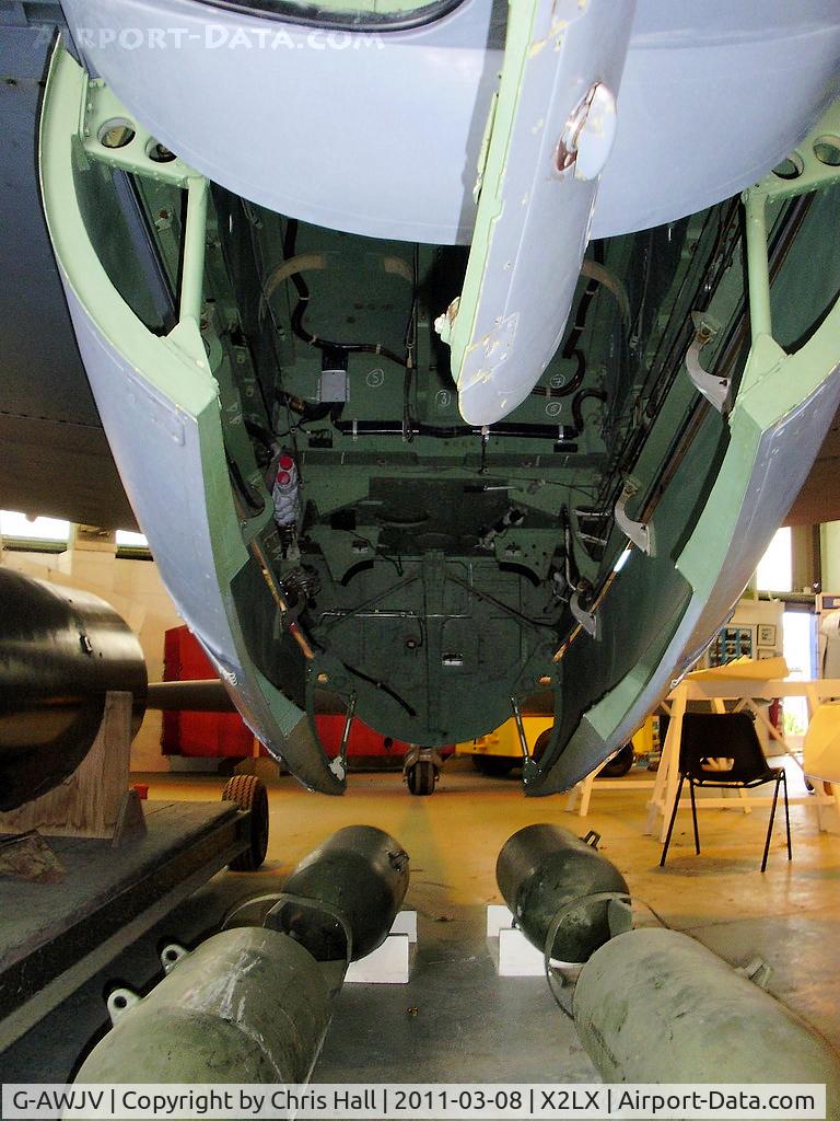 G-AWJV, De Havilland DH-98 Mosquito TT.35 C/N Not found G-AWJV, preserved at the de Havilland Aircraft Heritage Centre, London Colney