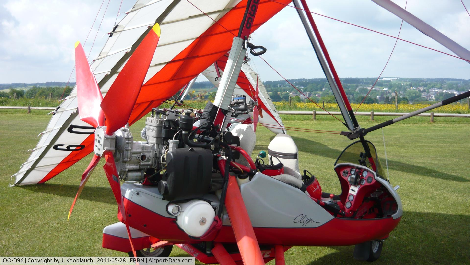 OO-D96, 1995 Air Creation Clipper GTE 582S / Wing XP 15 C/N 103, Airflied Feuervogel Buellingen Belgium