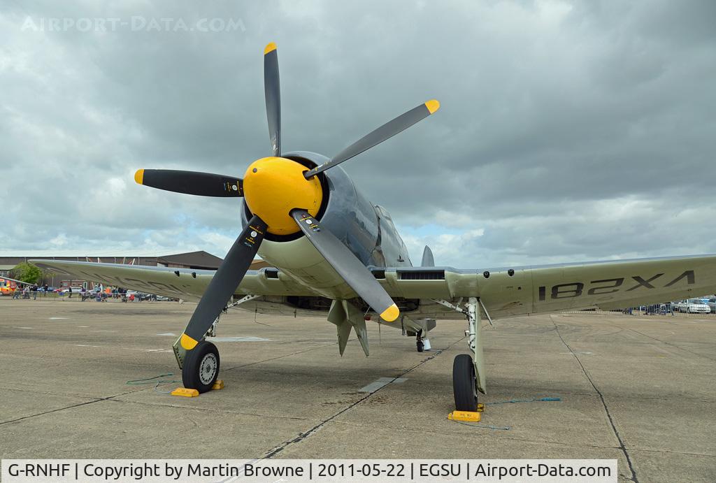 G-RNHF, 1949 Hawker Sea Fury T.20 C/N ES.3615, SHOT AT DUXFORD