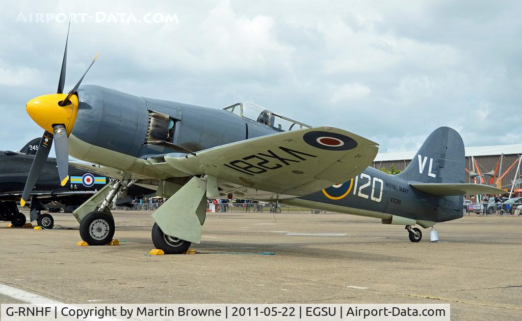 G-RNHF, 1949 Hawker Sea Fury T.20 C/N ES.3615, SHOT AT DUXFORD