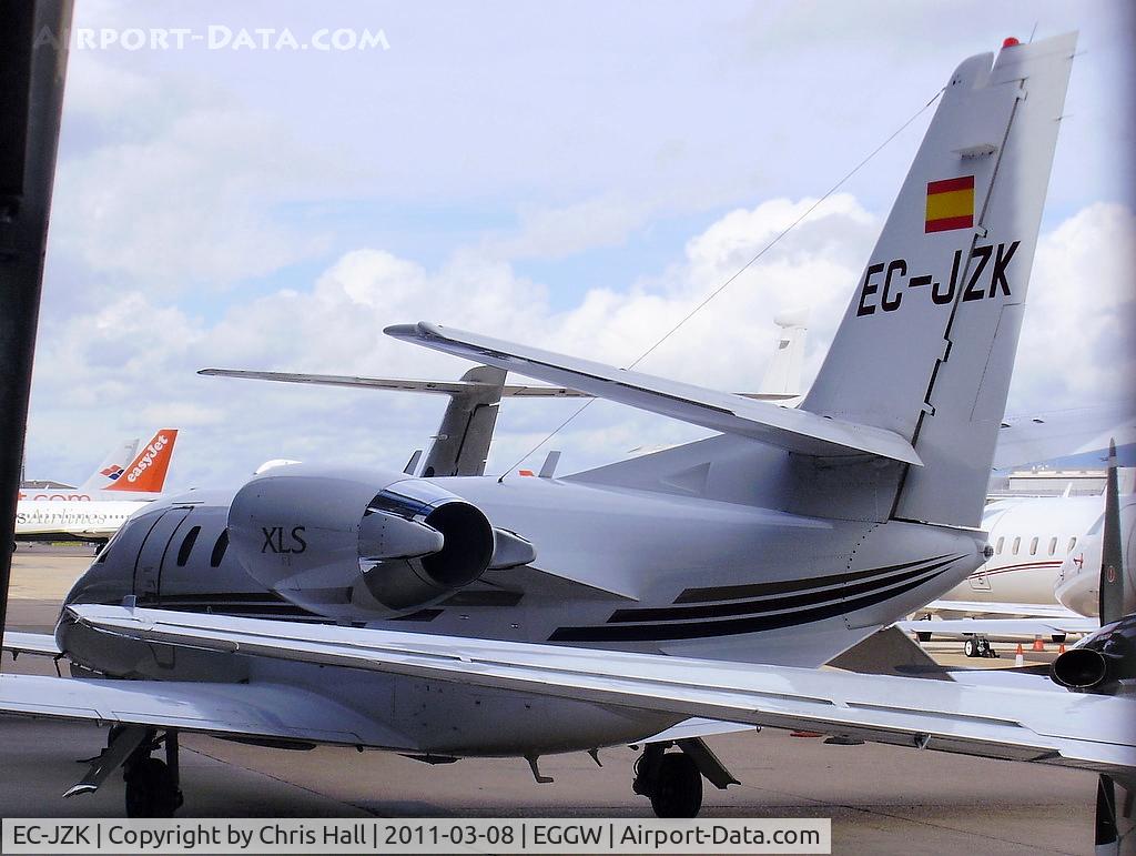 EC-JZK, 2005 Cessna 560XL Citation XLS C/N 560-5554, One of the many Biz Jets at Luton for the UEFA Champions League final 2011