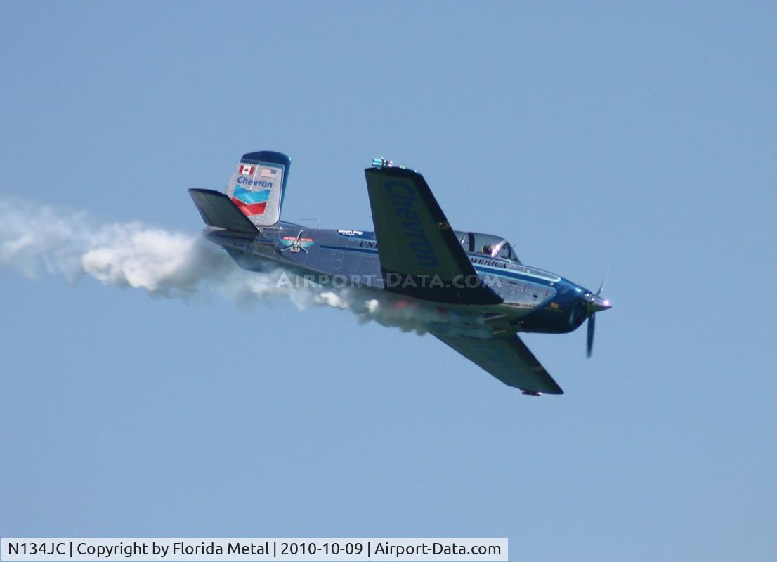 N134JC, 1955 Beech T-34-A (A45) Mentor C/N G-812, Julie Clark over Daytona
