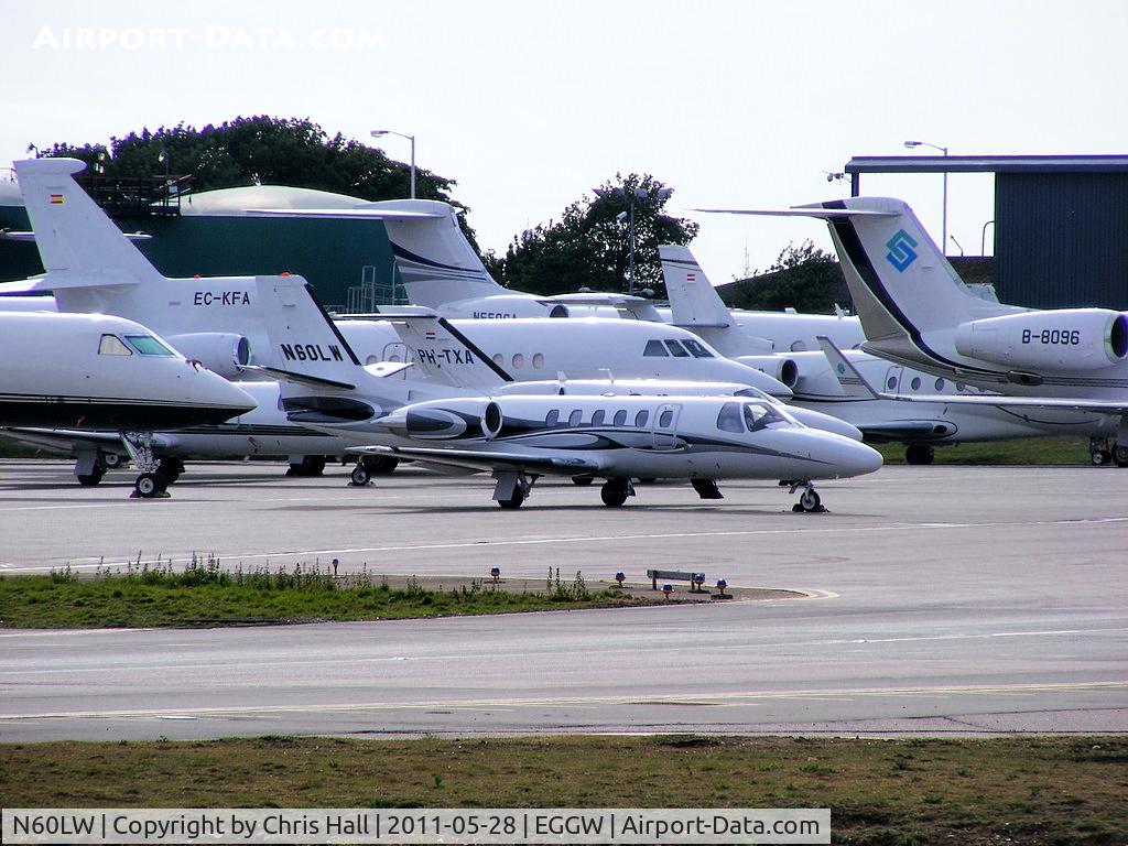 N60LW, 2006 Cessna 550 Citation Bravo C/N 550-1129, Cessna 550 on a packed apron at Luton