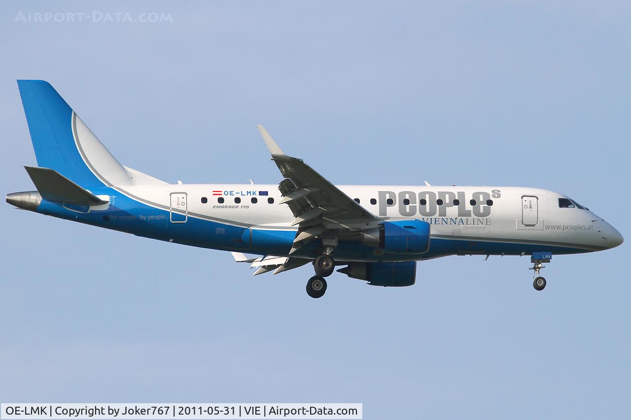 OE-LMK, 2006 Embraer 170LR (ERJ-170-100LR) C/N 17000150, People's Viennaline