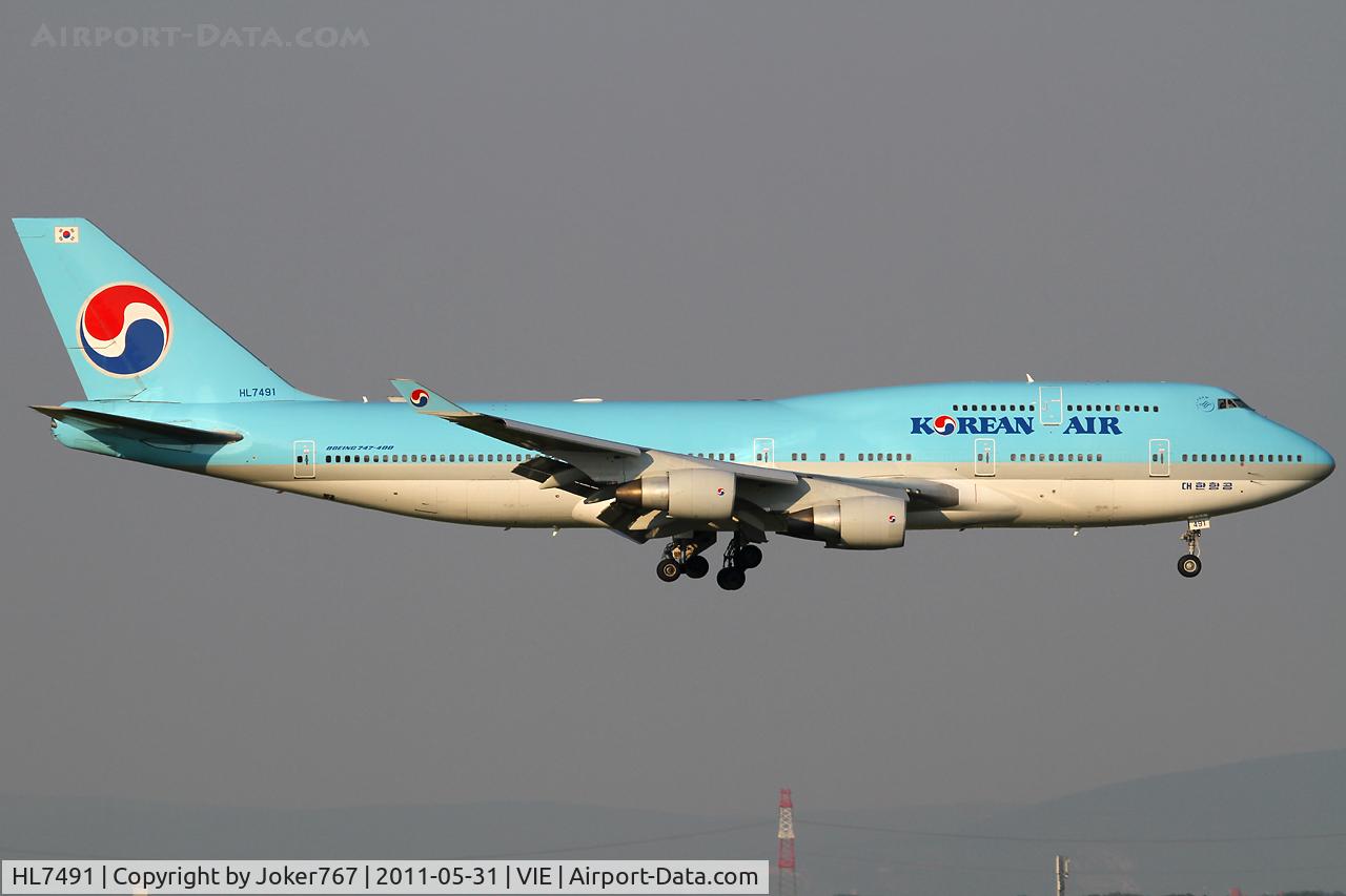 HL7491, Boeing 747-4B5 C/N 27341, Korean Air