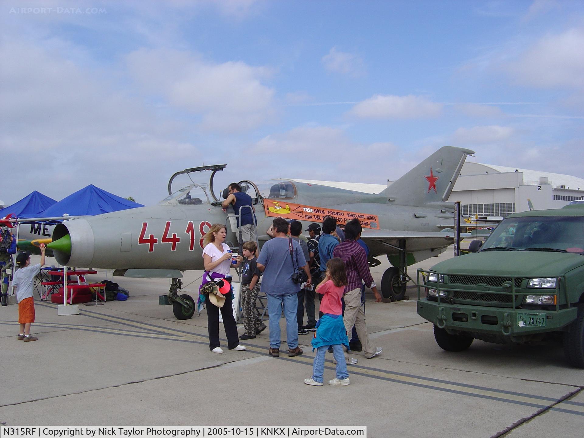 N315RF, 1967 Mikoyan-Gurevich MiG-21U-600 C/N 664418, On display at the 05' MCAS Miramar Airshow