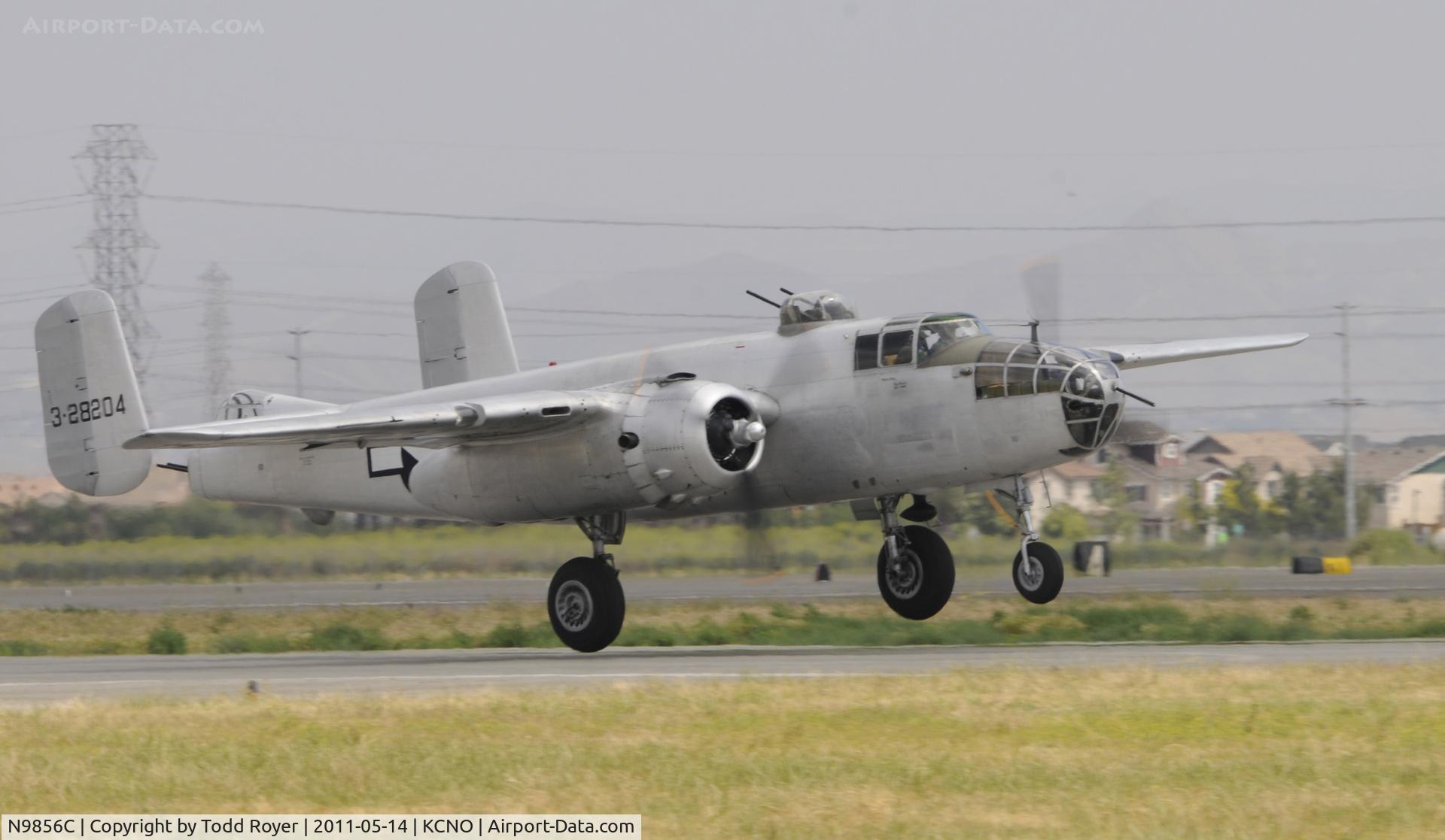 N9856C, 1943 North American TB-25N Mitchell C/N 108-35217, Chino Airshow 2011