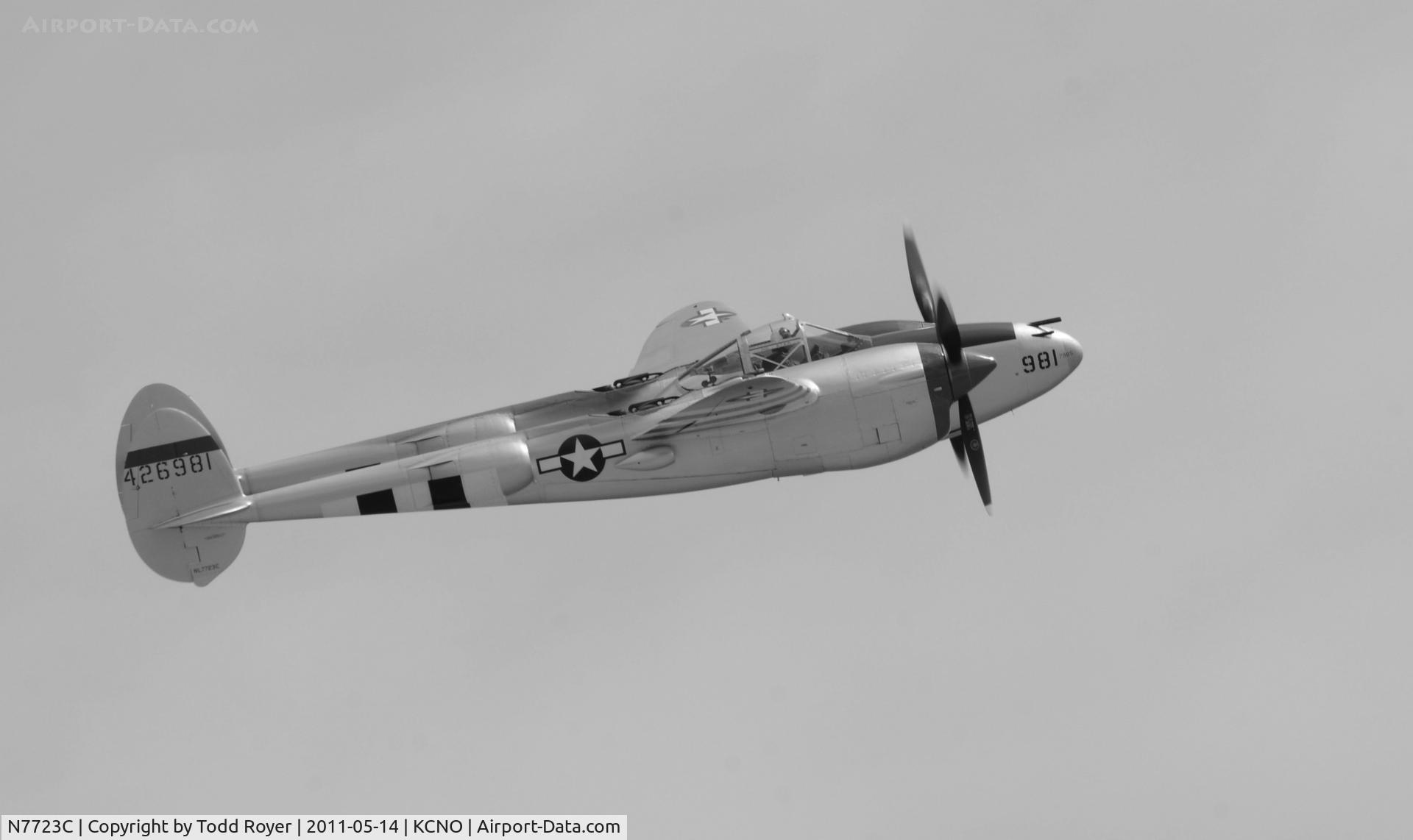 N7723C, 1944 Lockheed P-38L-5 Lightning C/N 7985, Chino Airshow 2011