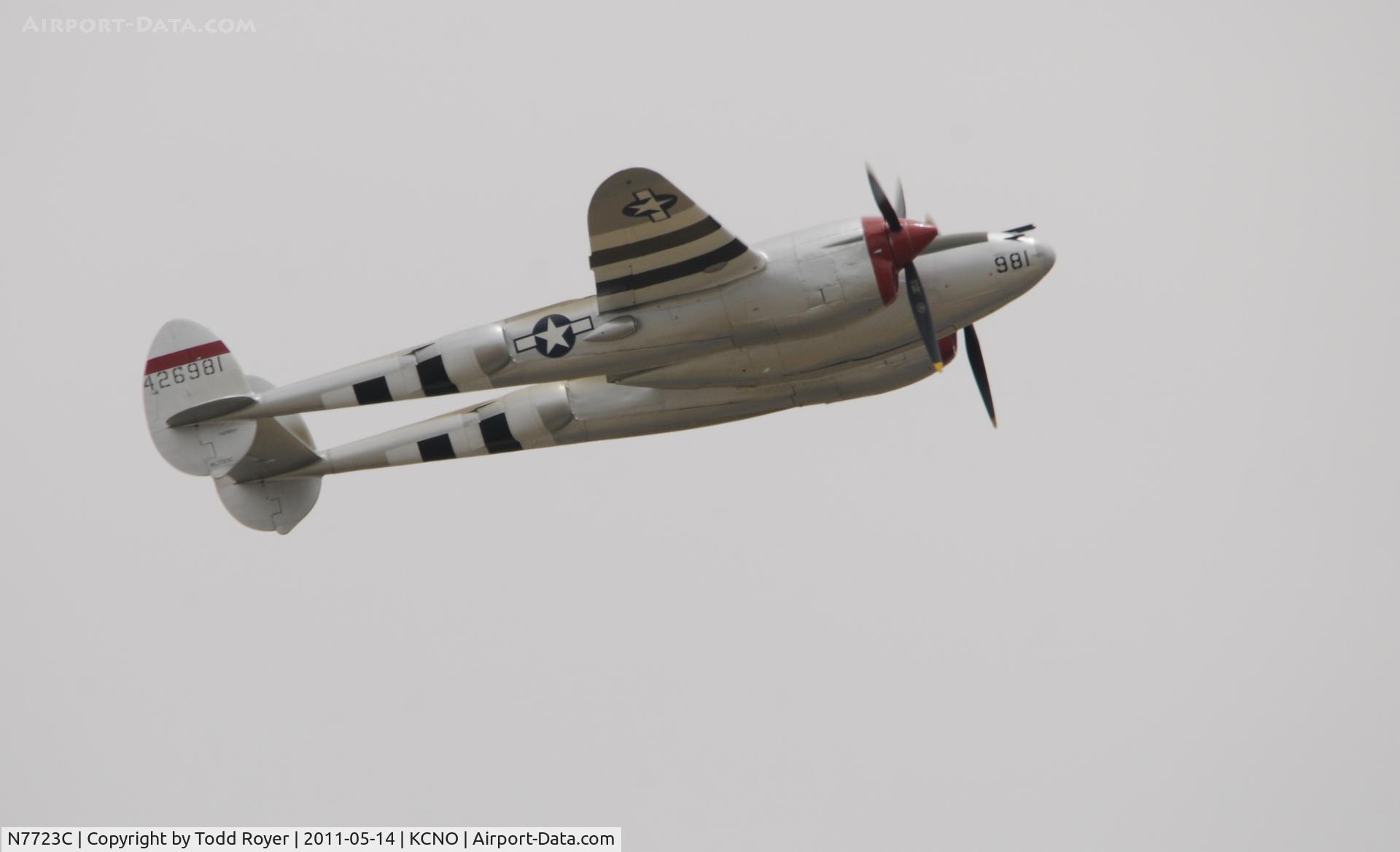 N7723C, 1944 Lockheed P-38L-5 Lightning C/N 7985, Chino Airshow 2011