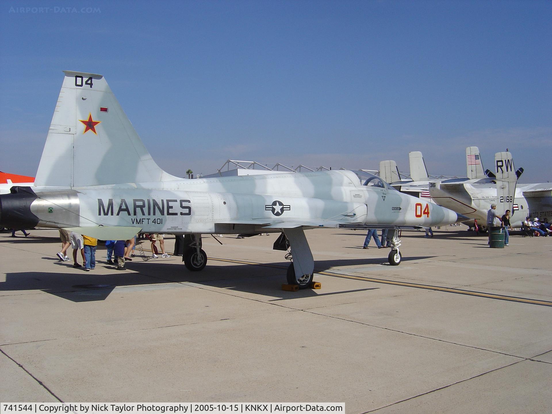 741544, 1974 Northrop F-5E Tiger II C/N R.1202, Ex- USAF agressor 74-1544 now in service with VMFT-401 as LS04 seen at the 2005 MCAS Miramar Airshow.