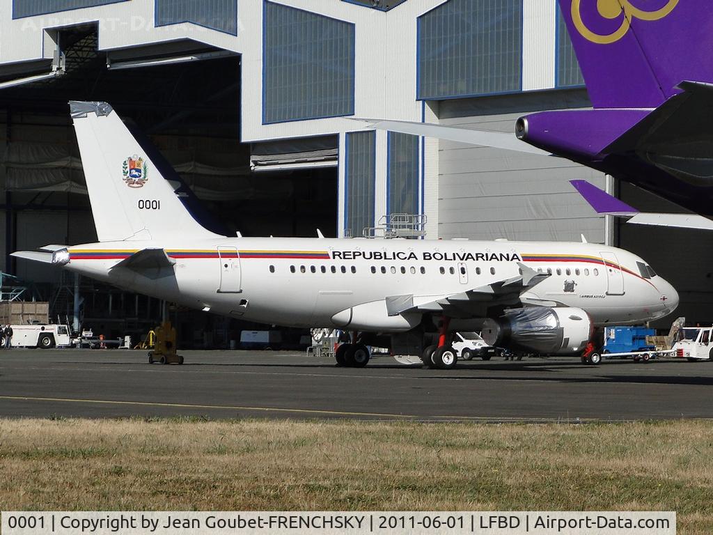 0001, 2001 Airbus ACJ319 (A319-133/CJ) C/N 1468, REPUBLICA BOLIVARIANA