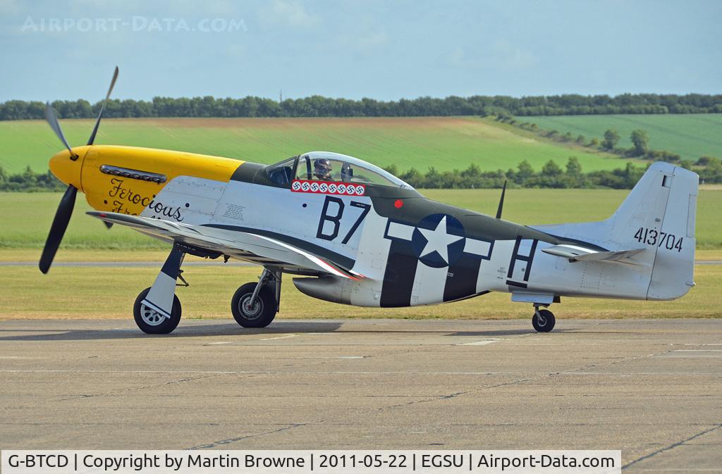 G-BTCD, 1944 North American P-51D Mustang C/N 122-39608, SHOT AT DUXFORD