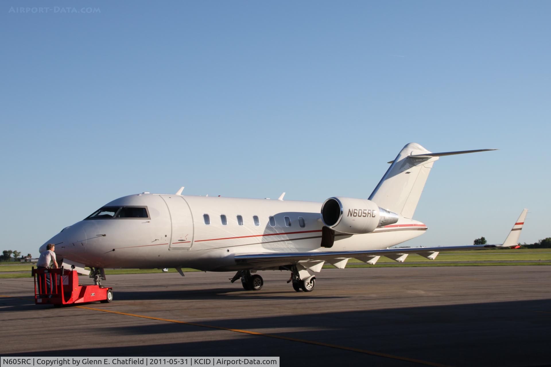 N605RC, 2009 Bombardier Challenger 605 (CL-600-2B16) C/N 5800, On the Collins ramp