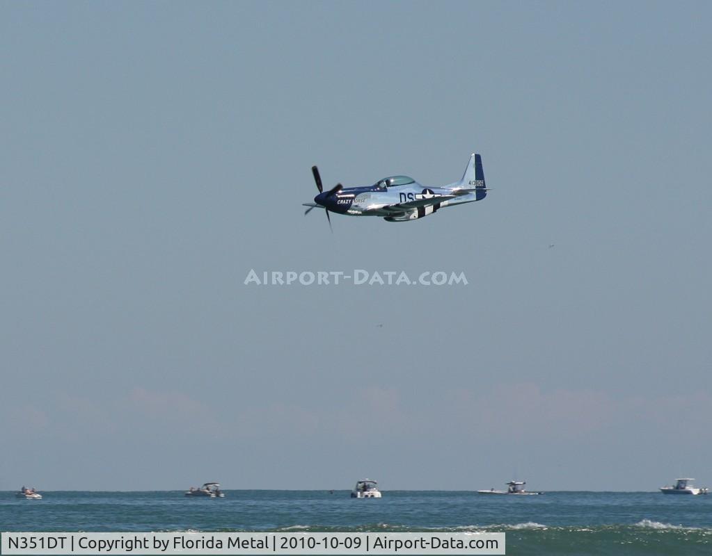 N351DT, 1944 North American P-51D Mustang C/N 122-41042, Crazy Horse 2 over Daytona Beach