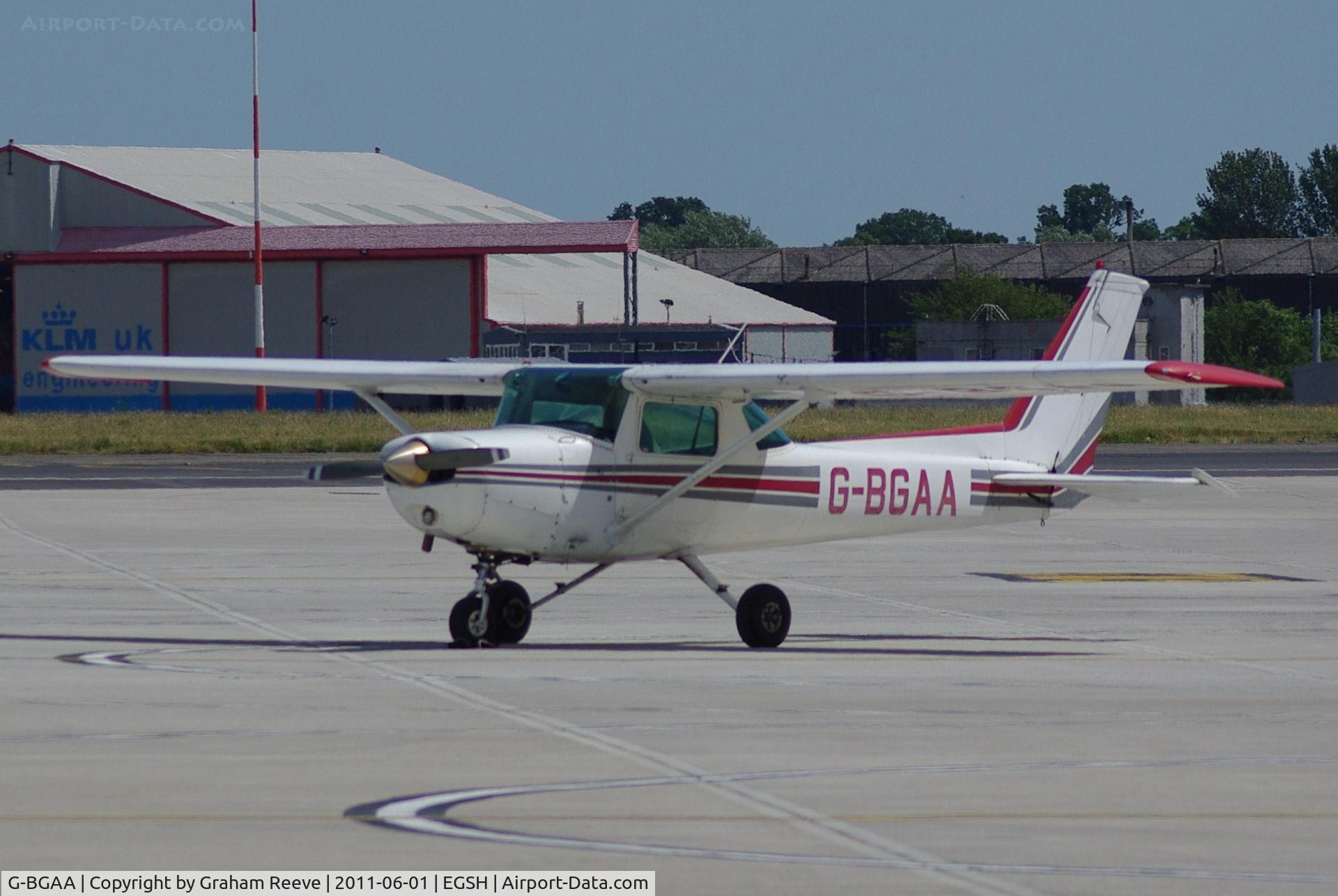 G-BGAA, 1978 Cessna 152 C/N 152-81894, Parked at Norwich.