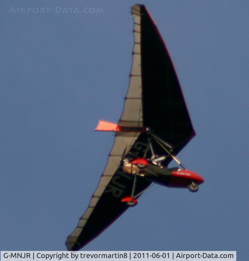 G-MNJR, 1985 Solar Wings Pegasus Flash C/N SW-WF-0013, Flying over Faversham Kent UK 1st June 2011 18:31 hrs BST (GMT +1)