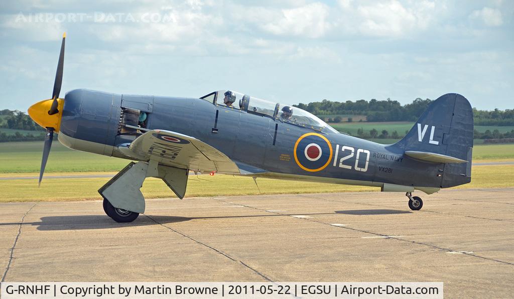 G-RNHF, 1949 Hawker Sea Fury T.20 C/N ES.3615, SHOT AT DUXFORD