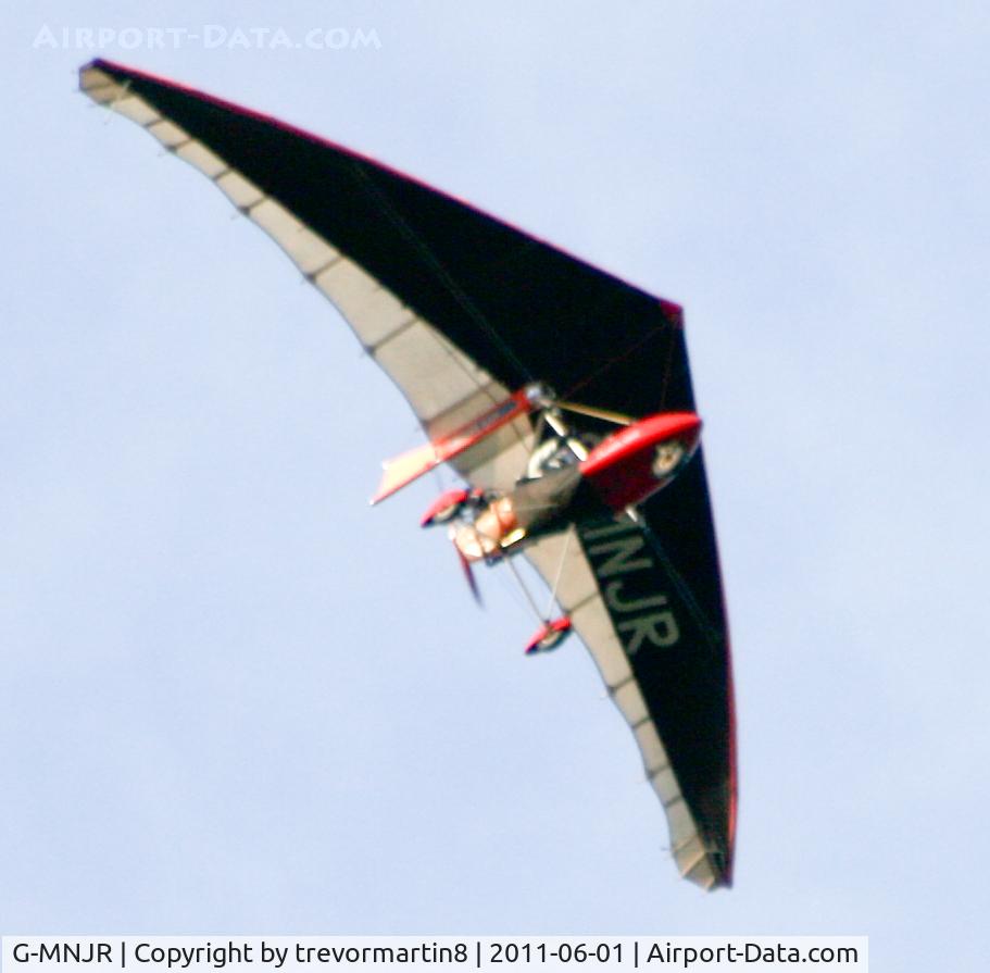 G-MNJR, 1985 Solar Wings Pegasus Flash C/N SW-WF-0013, Flying over Faversham Kent UK 1st June 2011 18:31 hrs BST (GMT+1)