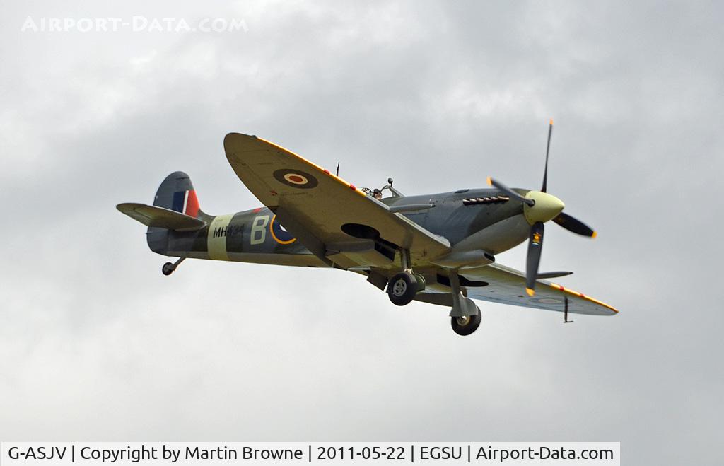 G-ASJV, 1943 Supermarine 361 Spitfire LF.IXb C/N CBAF.IX.552, SHOT AT DUXFORD