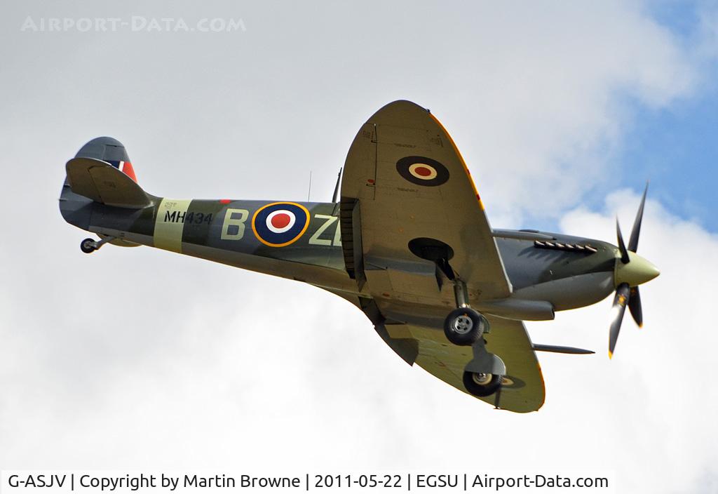 G-ASJV, 1943 Supermarine 361 Spitfire LF.IXb C/N CBAF.IX.552, SHOT AT DUXFORD