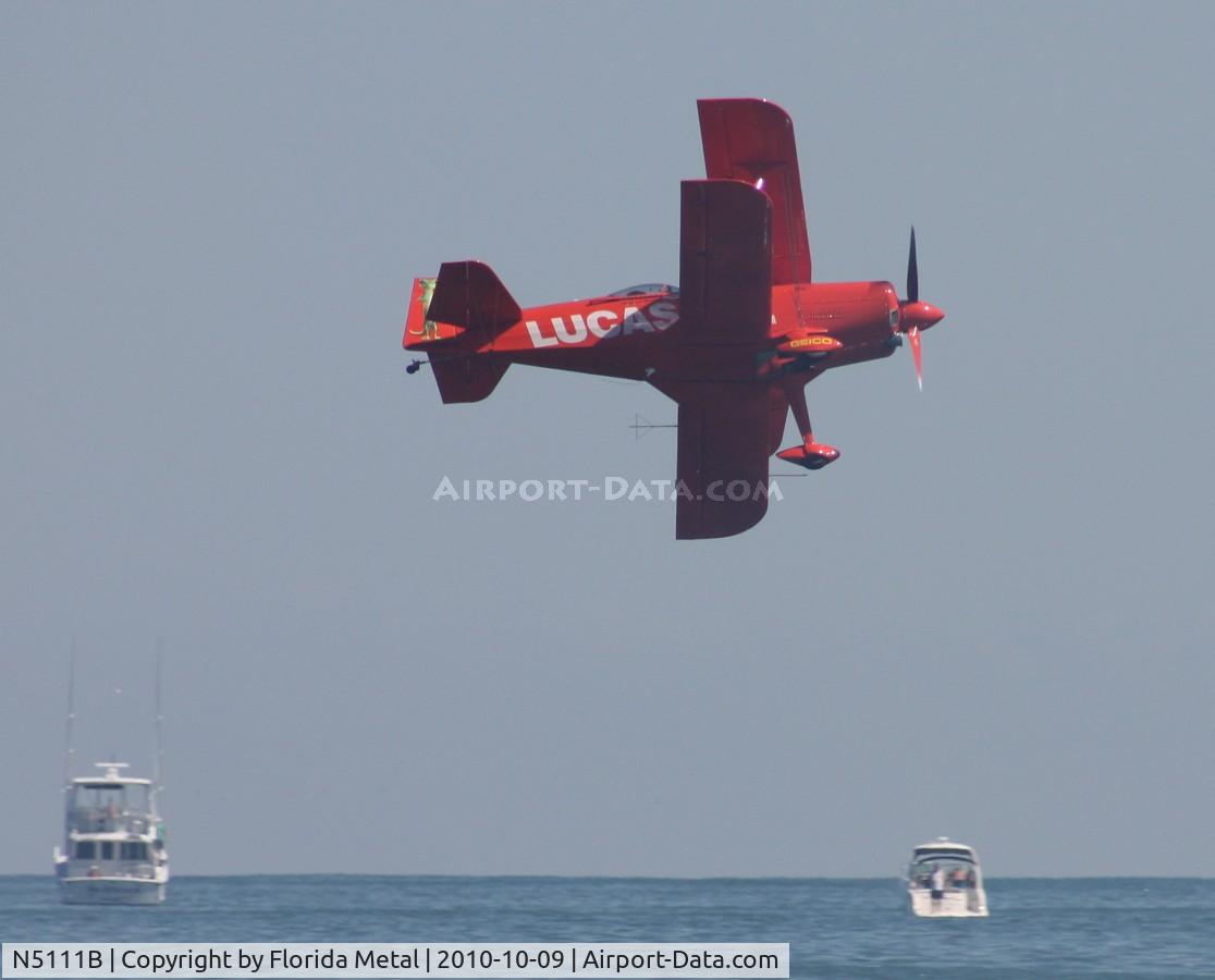 N5111B, 1998 Pitts S-1-11B Super Stinker C/N 4003, Mike Wiskus over Daytona