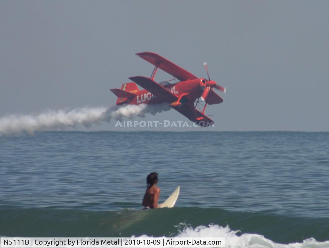 N5111B, 1998 Pitts S-1-11B Super Stinker C/N 4003, Mike Wiskus over Daytona