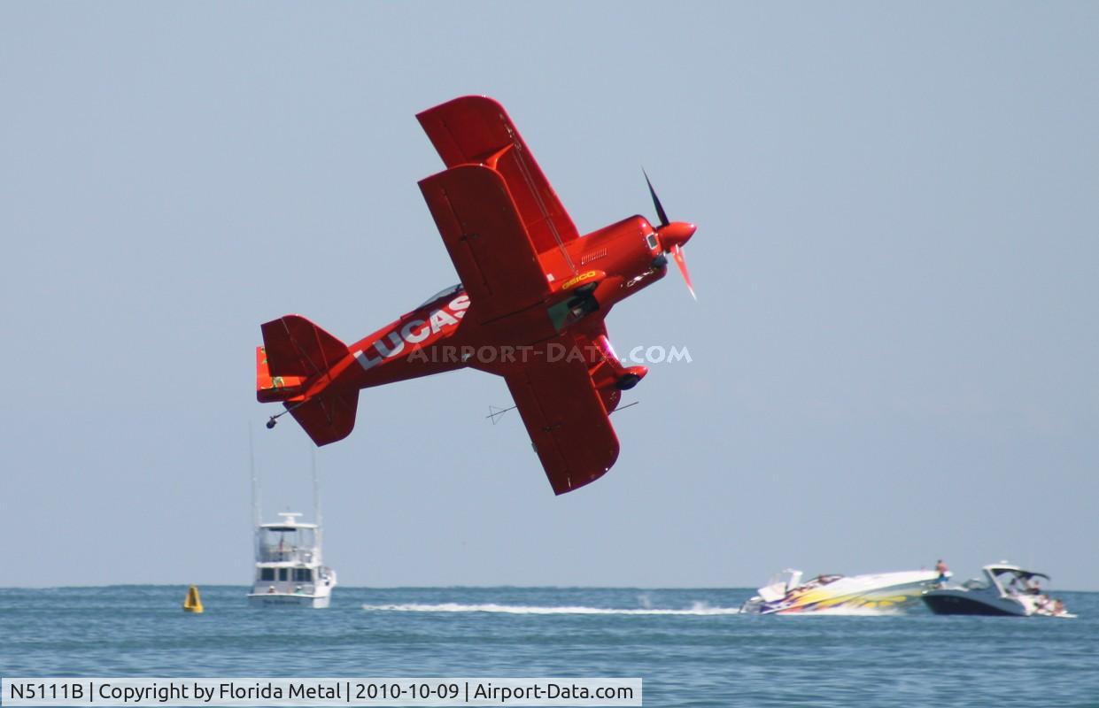 N5111B, 1998 Pitts S-1-11B Super Stinker C/N 4003, Mike Wiskus over Daytona