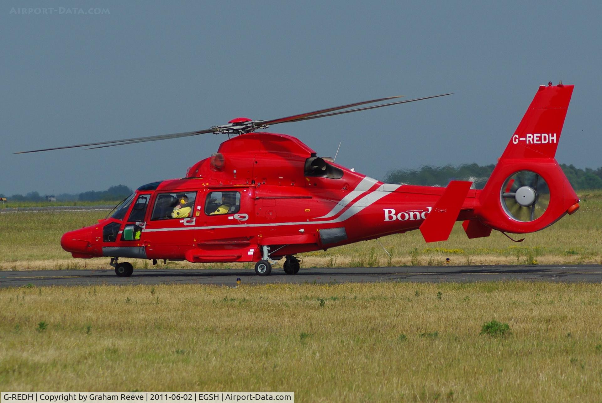 G-REDH, 2010 Eurocopter AS-365N-3 Dauphin 2 C/N 6911, About to depart.