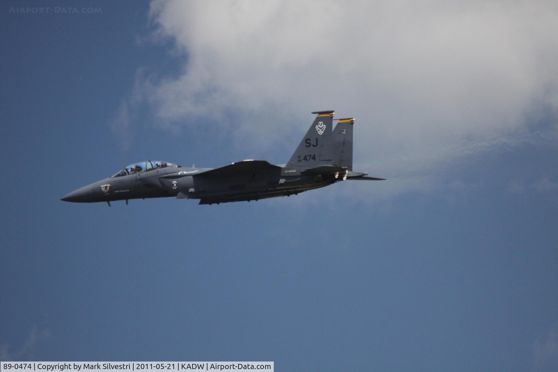 89-0474, 1989 McDonnell Douglas F-15E Strike Eagle C/N 1121/E096, 2011 Joint Base Andrews Airshow