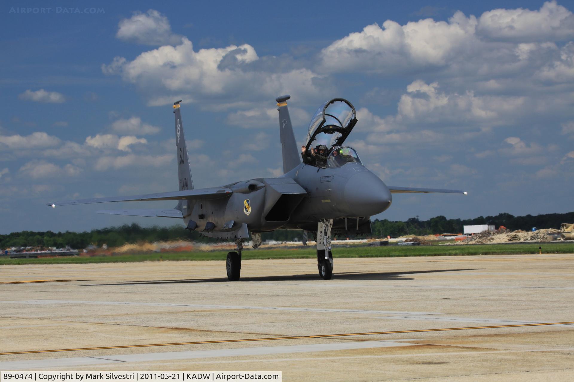 89-0474, 1989 McDonnell Douglas F-15E Strike Eagle C/N 1121/E096, 2011 Joint Base Andrews Airshow