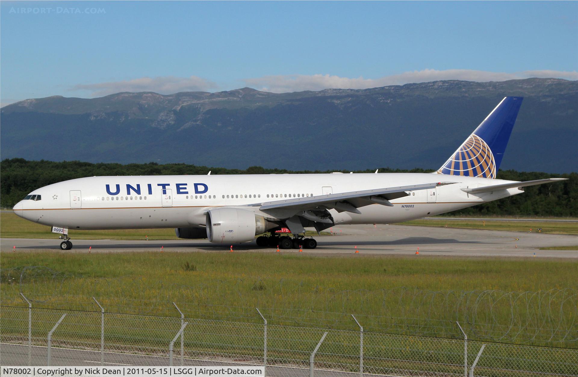 N78002, 1998 Boeing 777-224 C/N 27578, LSGG/GVA