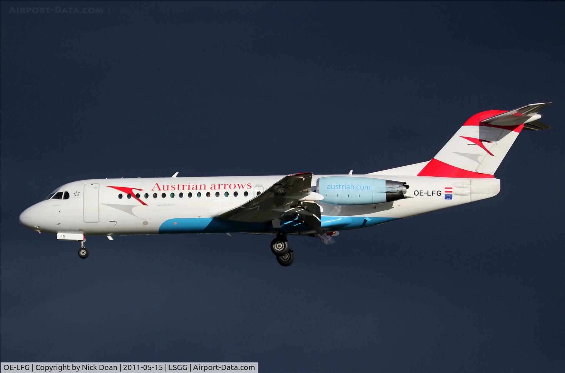 OE-LFG, 1995 Fokker 70 (F-28-0070) C/N 11549, LSGG/GVA