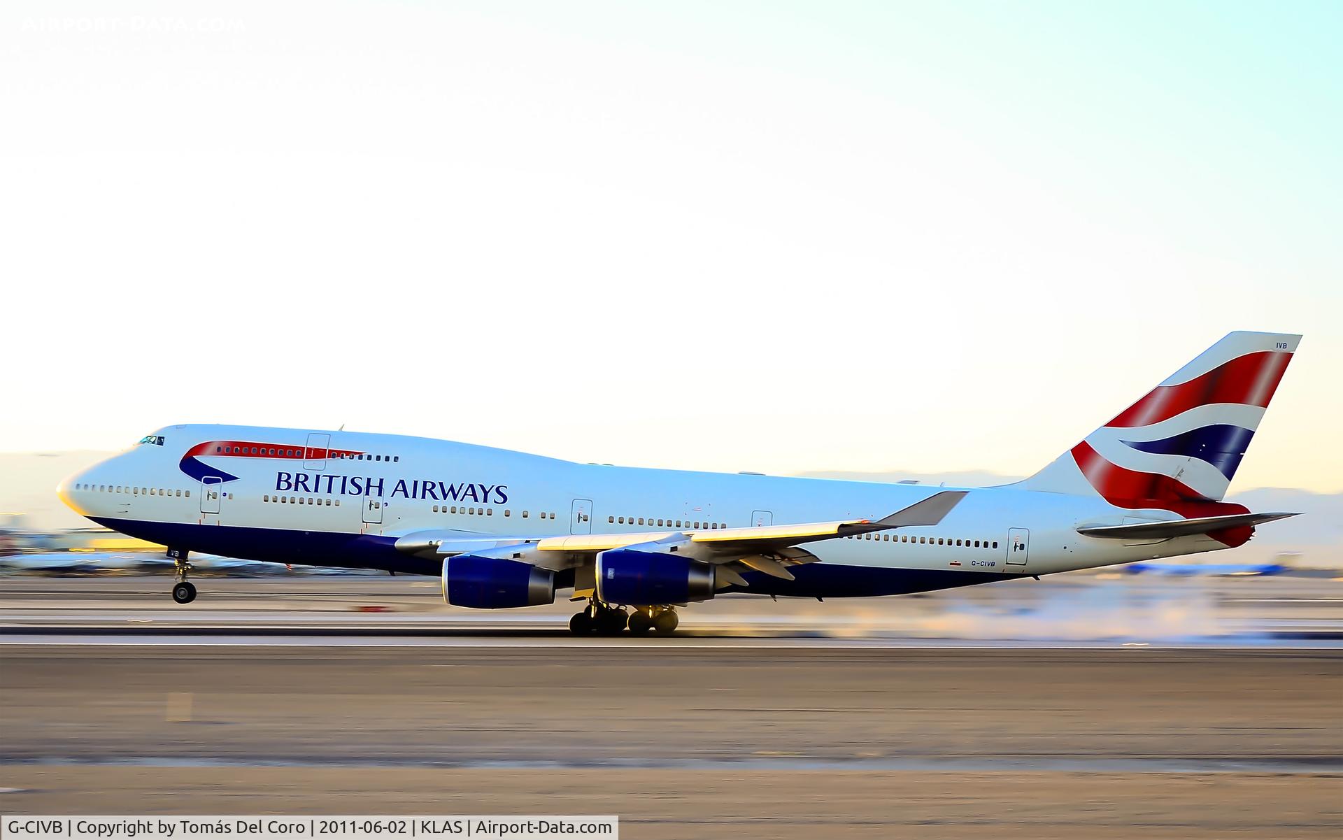 G-CIVB, 1994 Boeing 747-436 C/N 25811, British Airways Boeing 747-436 G-CIVB (cn 25811/1018)

Las Vegas - McCarran International (LAS / KLAS)
USA - Nevada, June 02, 2011
Photo: Tomás Del Coro