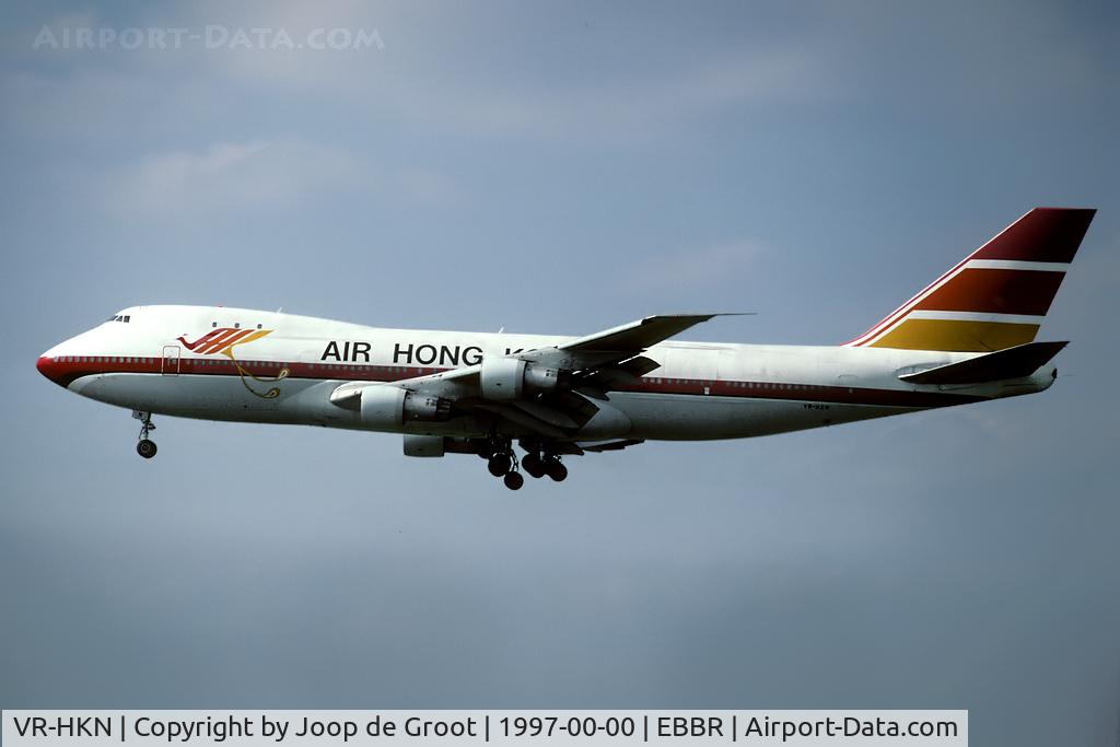 VR-HKN, 1970 Boeing 747-132 C/N 19897, Air Hong Kong arrival at Zaventem