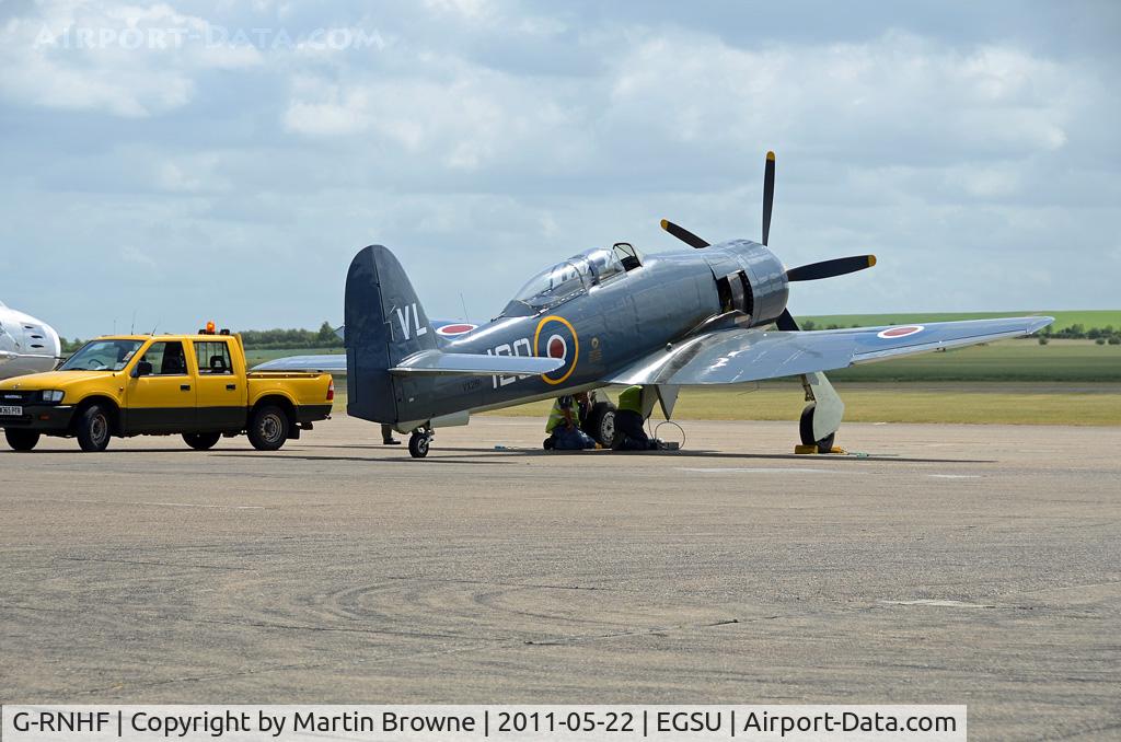 G-RNHF, 1949 Hawker Sea Fury T.20 C/N ES.3615, SHOT AT DUXFORD