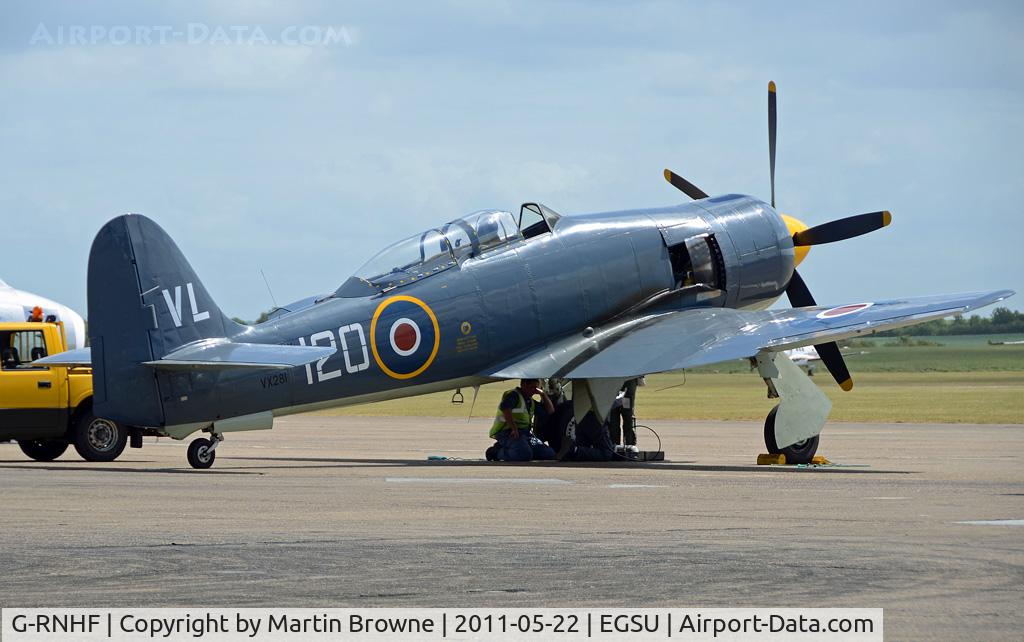 G-RNHF, 1949 Hawker Sea Fury T.20 C/N ES.3615, SHOT AT DUXFORD