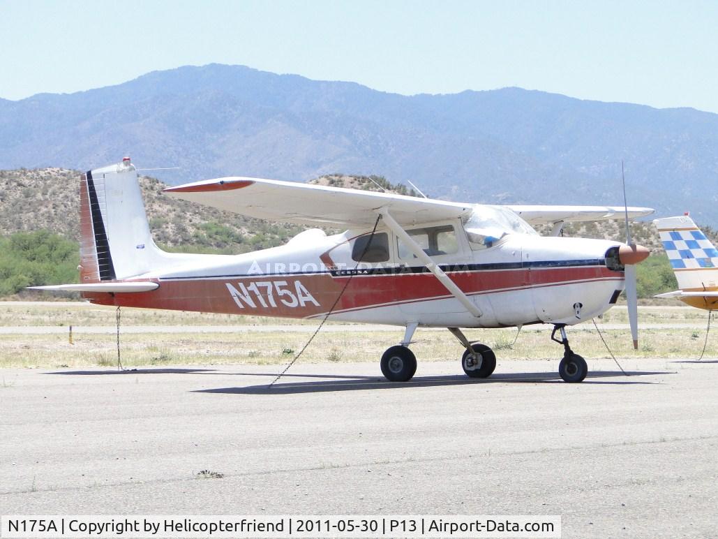 N175A, 1958 Cessna 175 Skylark C/N 55544, Tied down and parked
