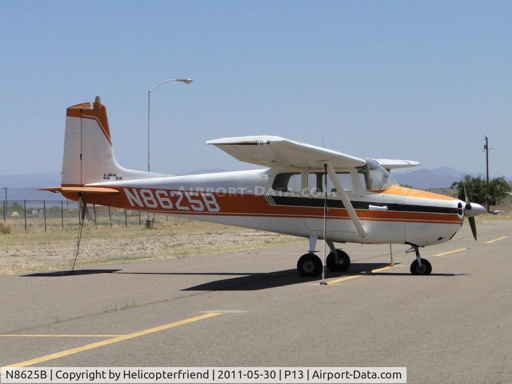 N8625B, 1957 Cessna 172 C/N 36325, Parked and tied down on the east end