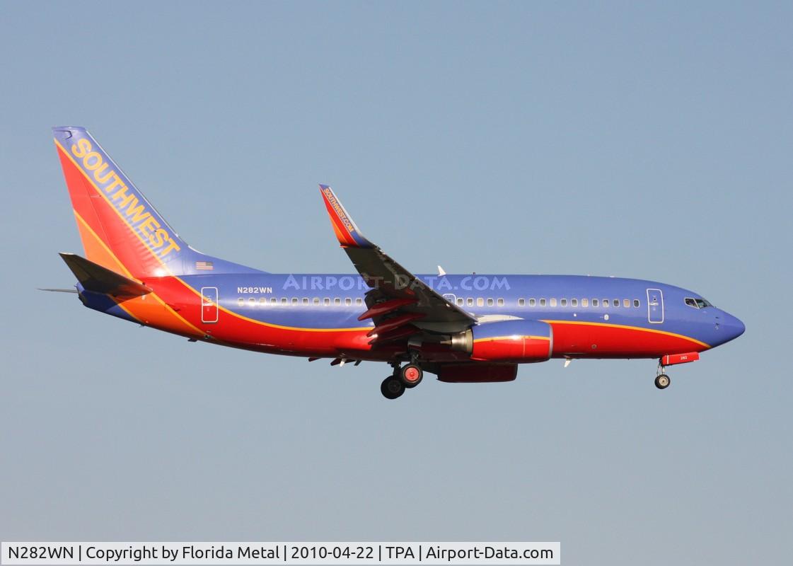 N282WN, 2007 Boeing 737-7H4 C/N 32534, Southwest 737