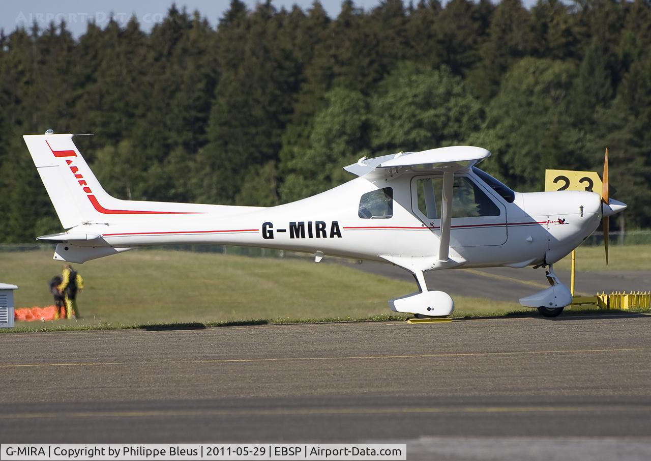 G-MIRA, 1999 Jabiru SP-430 C/N PFA 274-13458, Parking position. NO, the parking tarmac is NOT horizontal.... from far NOT.