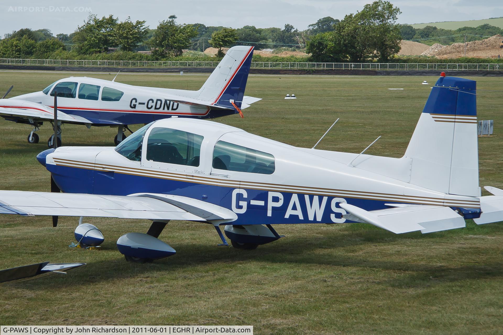 G-PAWS, 1979 Gulfstream American AA-5A Cheetah C/N AA5A-0806, Sitting in the parked area