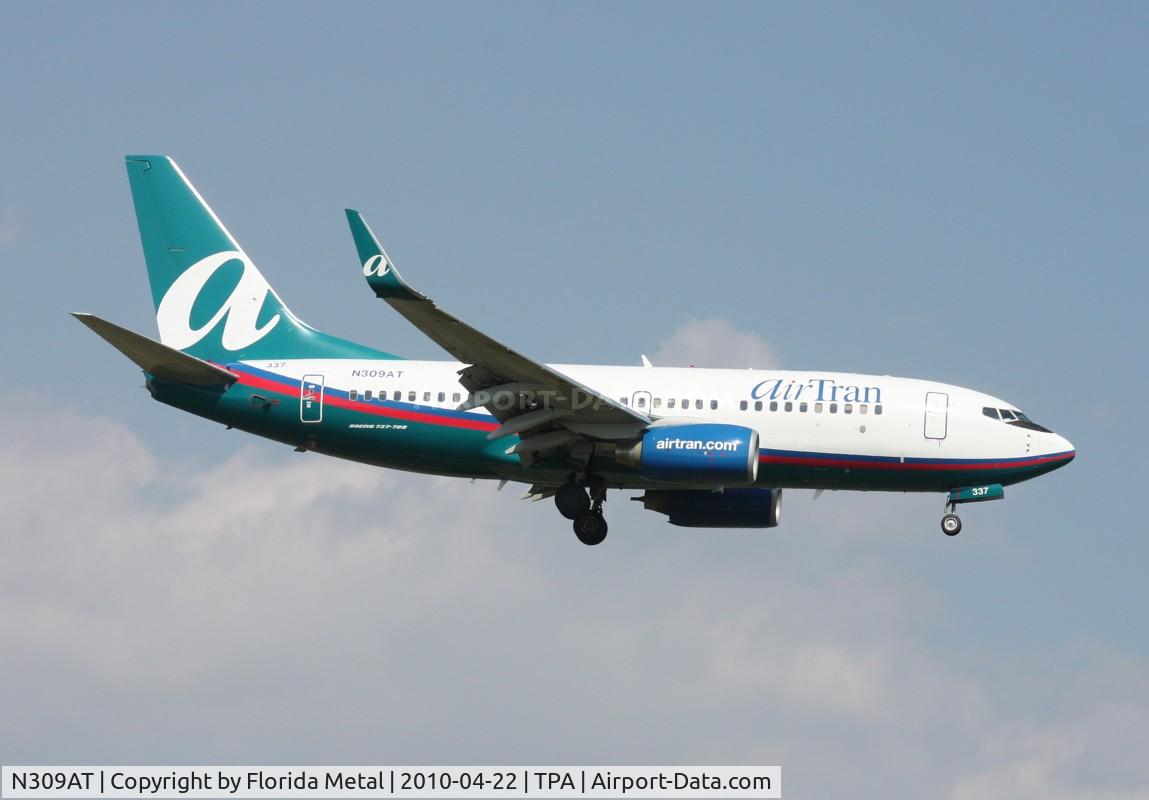 N309AT, 2006 Boeing 737-7BD C/N 33929, Air Tran 737
